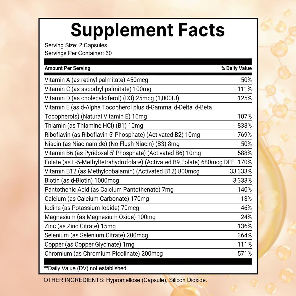 Methylierte Multivitamin-Kapseln, 120 Kapseln