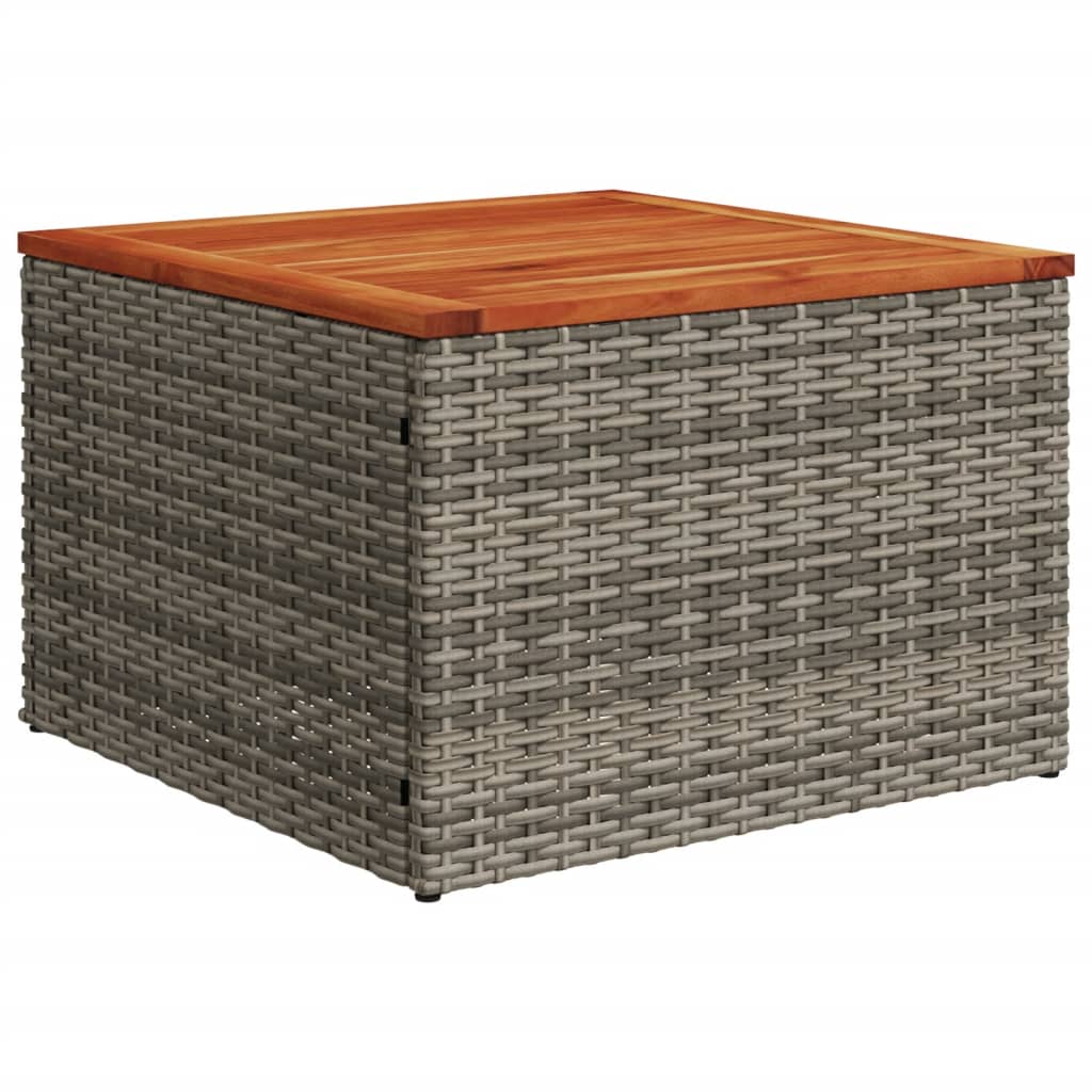 Vidaxl 9-Cz. Garden Furniture Set With Cushions, Grey, Poly Rattan