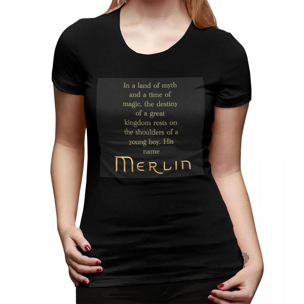 Merlin Int TShirt for Women Crew Neck Streetwear T Shirts Womens Short Sleeve Summer Clothes Tops