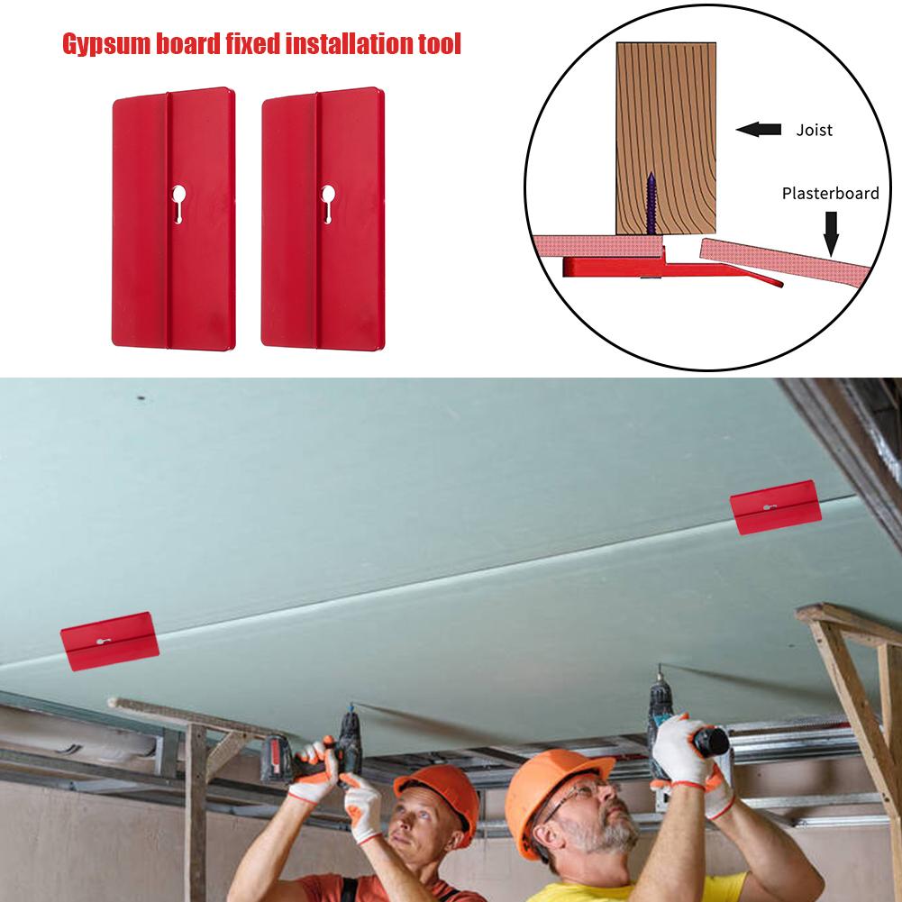 2/4pc Drywall Fitting Tool Plasterboard Fixing Tool Room Ceiling Sloped Wall Decoration Carpenter Tool Ceiling Positioning Plate