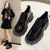Lace-up Small Leather Shoes Women's New Autumn British Style Student Retro Platform Shoes Small Muffin Shoes Women