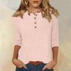 Women Cute Print Tees Blouses Casual Plus Size Basic Tops Pullover For  3/4 Sleeve Shirts