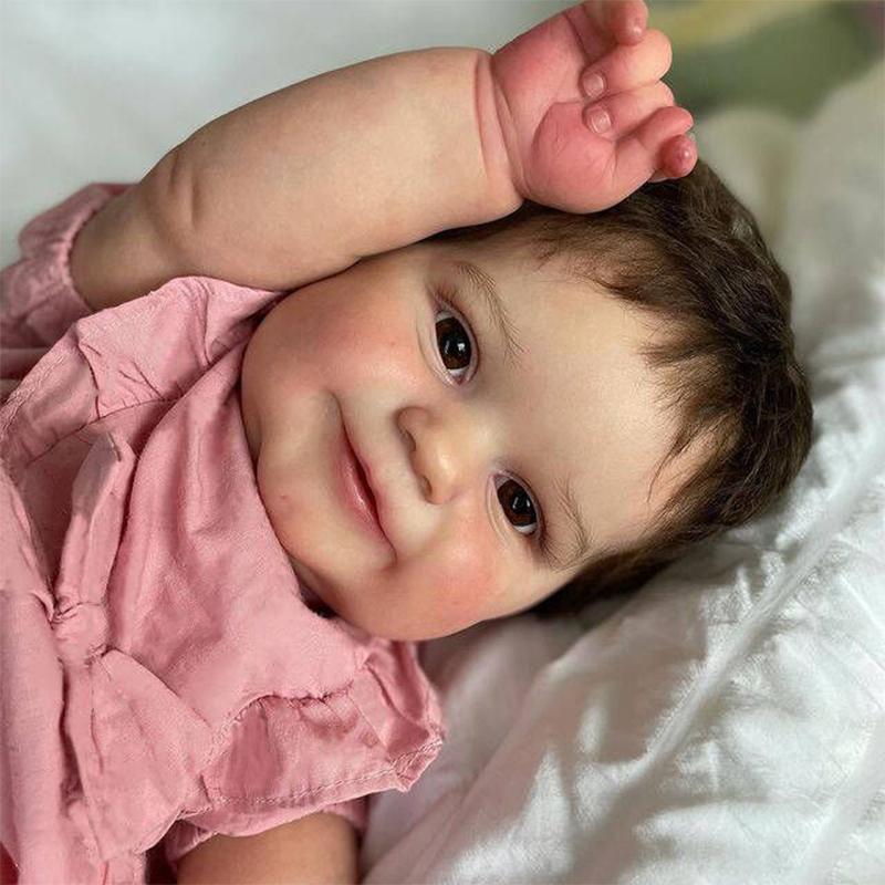 Two Size Version Reborn Toddler Maddie Cute Girl Doll with Rooted Hair Soft Cuddle Body High Quality Doll