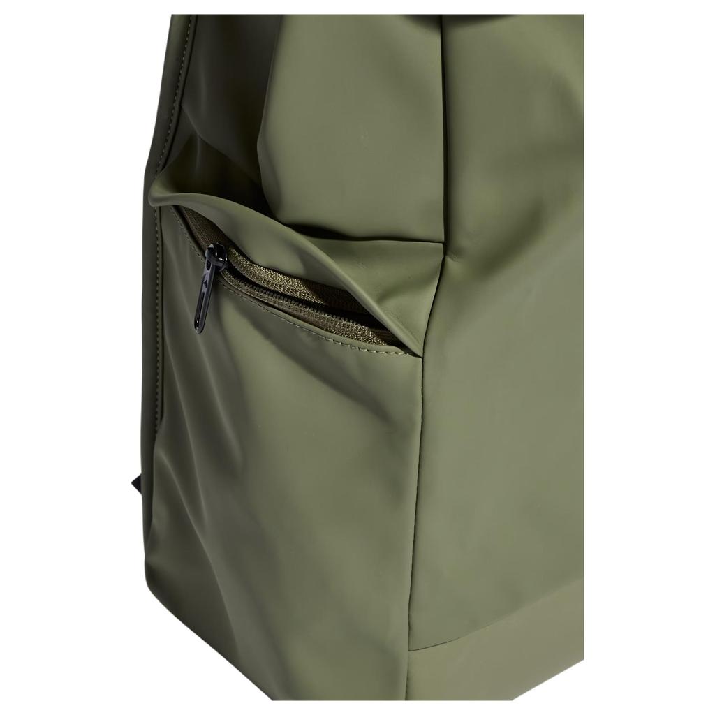adidas 22.6L Brand Logo Solid Color Minimalist Flap Sports Backpack PU Unisex Backpack Rock-Olive-Green IA7499