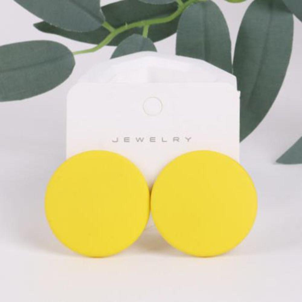 Brand New Exaggerated Color 60s Style Fashion Earrings Fashion Jewellery Acrylic Round Earrings Simple And Versatile