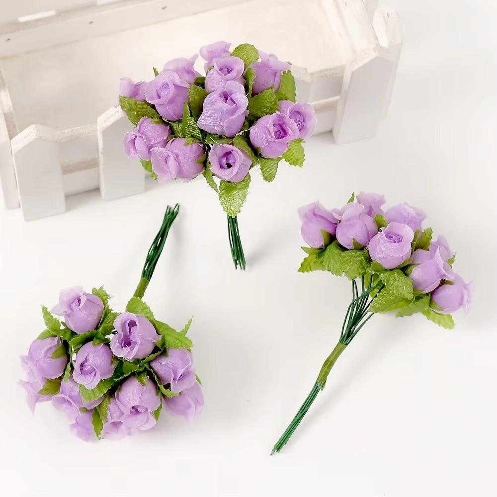 12 Heads Simulated Rose Bouquet Silk Rose DIY Floral Materials Simulation Flowers Realistic Soft Flower Bouquet
