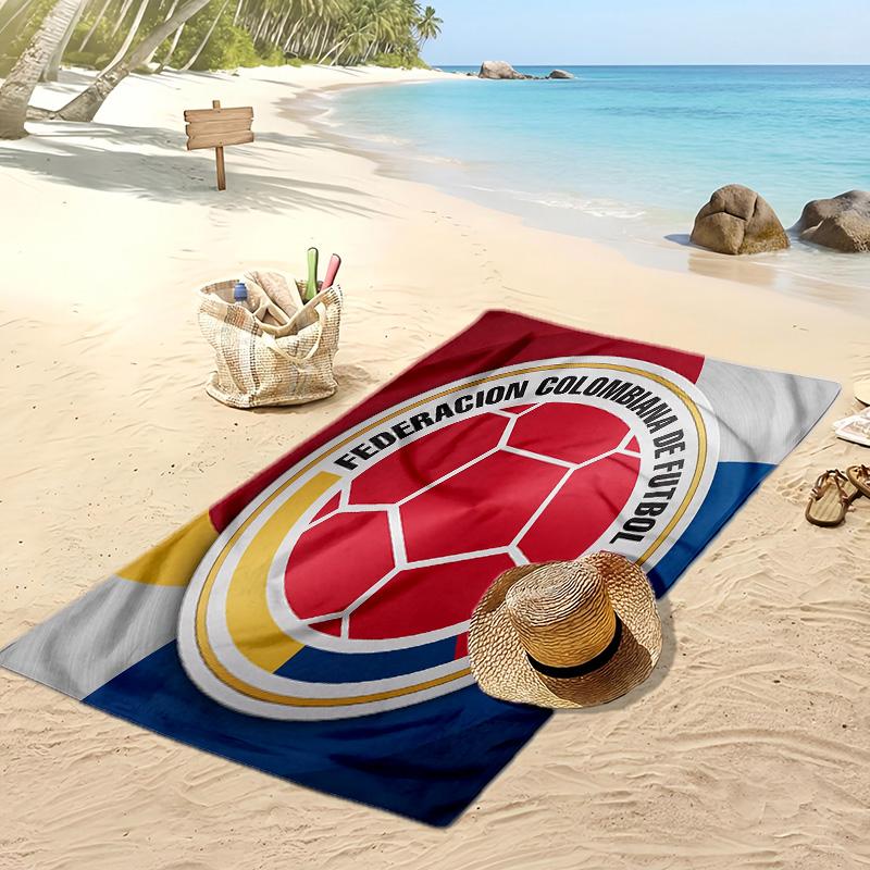 Colombia Voetbal Print Strandlaken Sneldrogend Super Absorberend Zacht Badlaken voor Zwemmen Strand Reizen Fan Souvenir Cadeau
