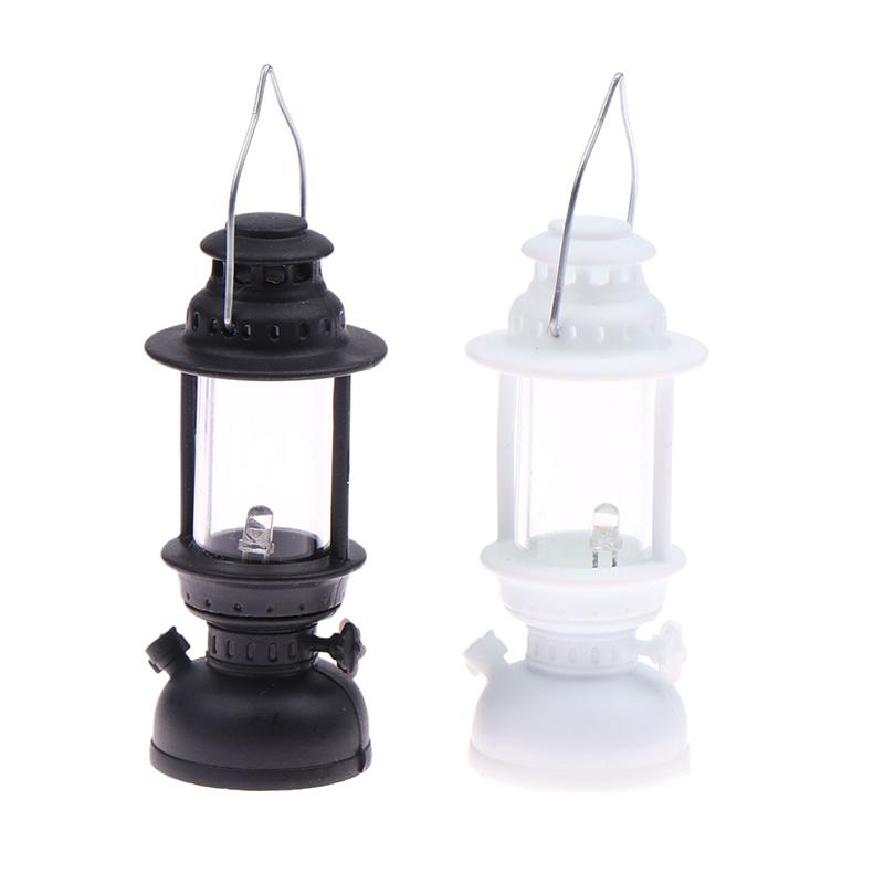 6Cm Mini Led Retro Glowing Pony Lantern Simulation Cande Light Night Light Dollhouse Miniature Kerosene Lamp Home Decor Toy