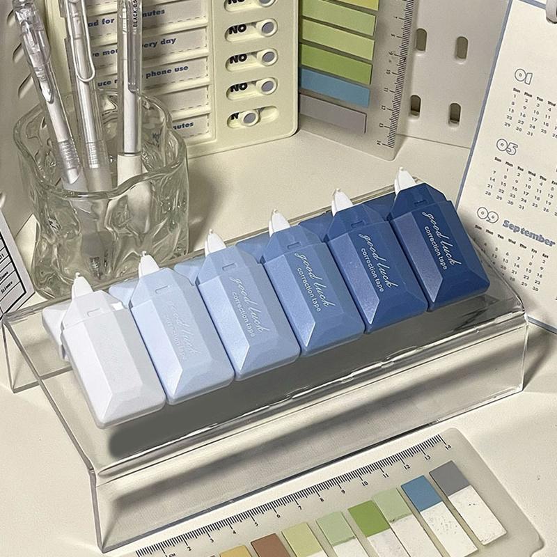 6Pcs/Set Gradient Color Series Correction Tape Ins Korean Creative Gradient Solid Color Correction Tape School Stationery