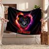 Swansea City FC Personalized Fleece Blanket With Football Logo, Custom Name Text Soft Warm Home Throw Blanket