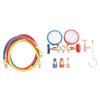 A96I-Refrigerant Manifold Gauge Set For R12 R22 R404A With Hose And Hook Plastic+Metal