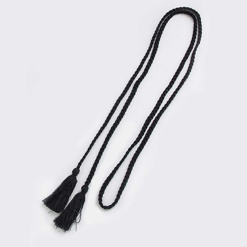 Boho Cotton Rope Waist Belt With Shell Tassels For Bohemian Festival Fashion