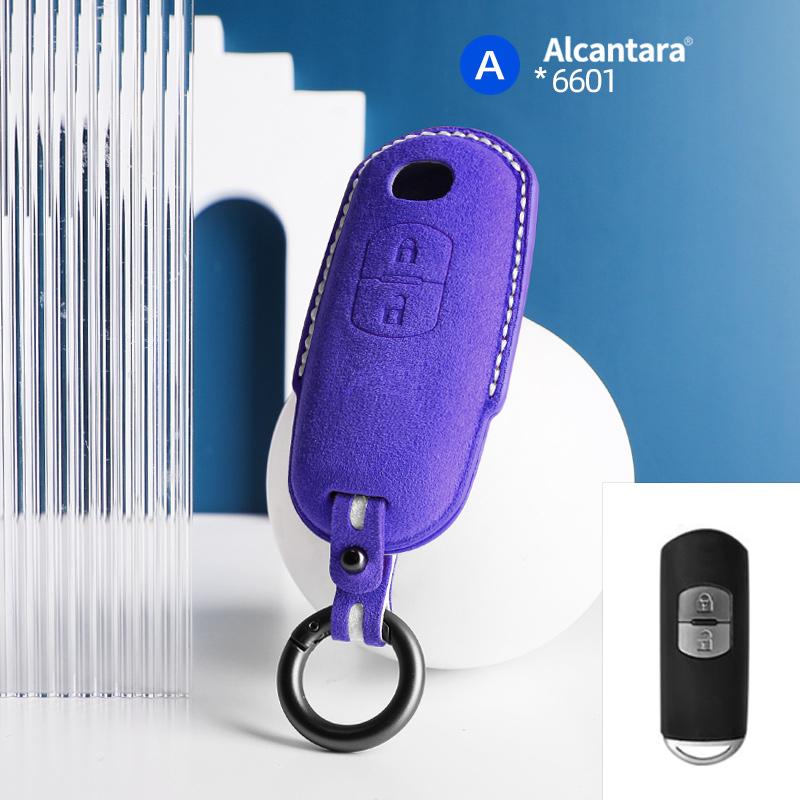 Alcantara Suede Car Key Case For Mazda 2 3 5 6 BL BM GJ Atenza Axela Demio CX-3 CX3 CX-5 CX5 CX7 CX9 CX8 Cover Shell accessories