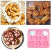 3D DIY Baking Accessories Bone Cookie Cutter Cat Paw Fondant Hot Dog Footprint Silicone Bakeware Molds Cake Molds