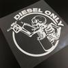 1PC DIESEL ONLY Skeleton Drinking Car Stickers Waterproof Auto Gasoline Fuel Tank Cap Durable Vinyl Decals Skull Decoration