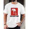 Men'S Fun Ostrich Drinking Short-Sleeved Shirt with The Words "ENGELBERT SAUF", The Funny Style Comes with a Relaxed Sense of Humor