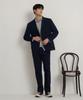 Binpolmen Texture Setup Standard Fit Slacks Navy