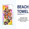 Pirate Anime Print Beach Towel, Large Soft Quick Dry Towel for Beach Camping Swimming