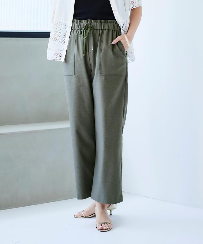 Le Coeur Blanc Athletic Easy Wide Pants Hand Size 3043054503 II, Washable, 36, Mint,