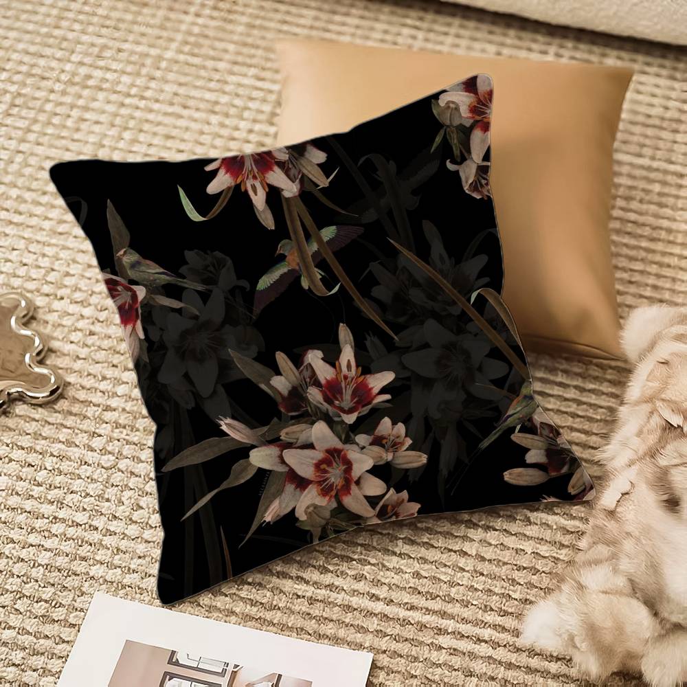 Classic A-Allsaints Floral Pillow Case Anti-Dustmite Invisible Zipper Sofa Bed