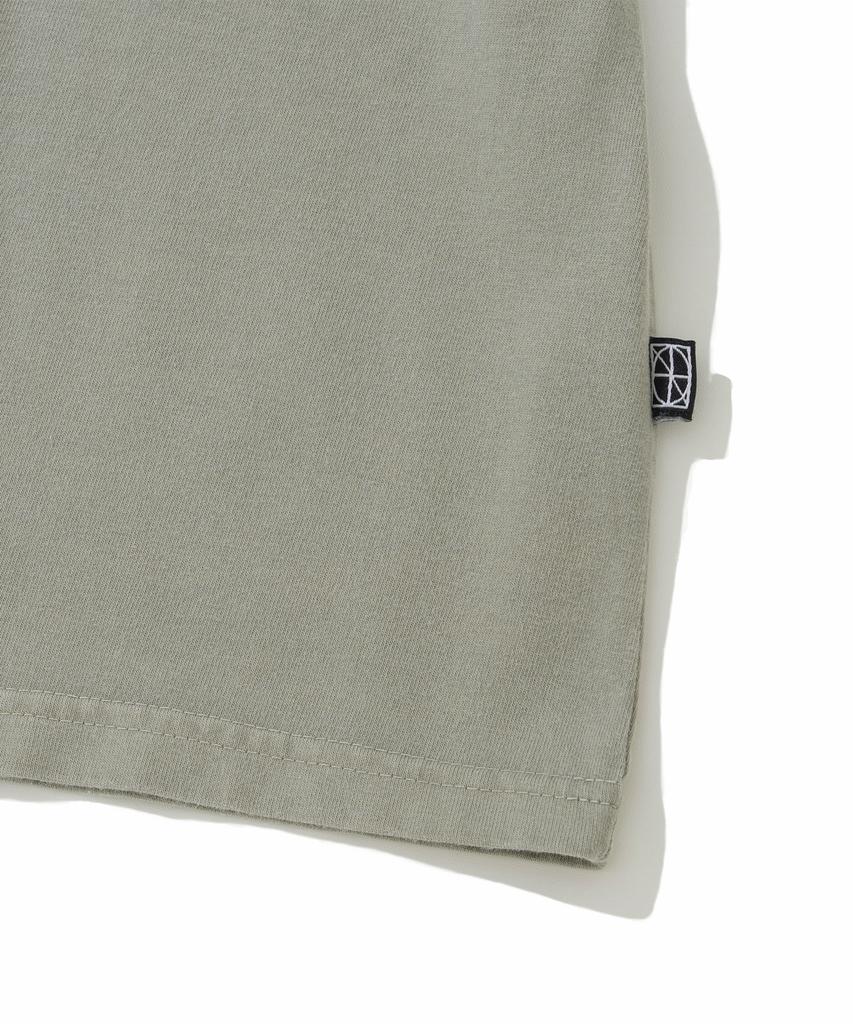 NOT4NERD Triple Sanctuary Bleach Washed Loose Cropped T-Shirts - Beige