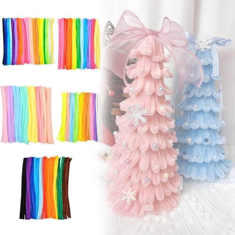 Bunte Bastel-Haarwurzel-Verdrehstäbchen für DIY-Projekte und kreatives Spielen 95g Packung