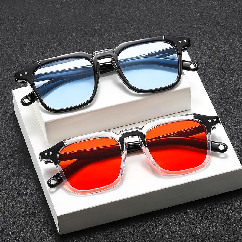 RMM brand high-quality new splicing meter nail square sunglasses Fashion men hip hop glasses retro sunglasses women