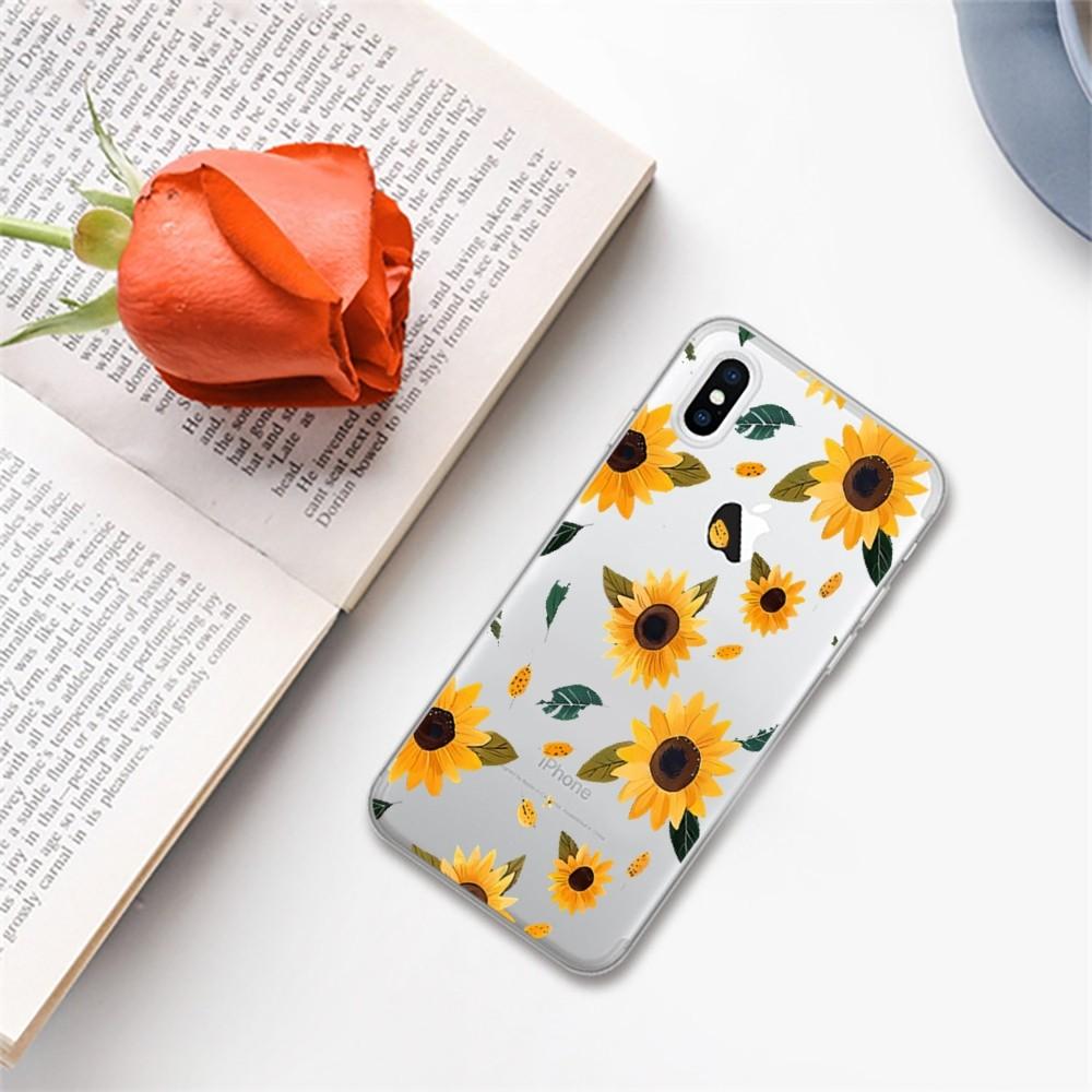 Schöne Sonnenblume Blume Handyhülle für iPhone 16 15 8 7 6 6S Plus X SE XR XS 14 11 12 13 Mini Pro Max Handyhülle