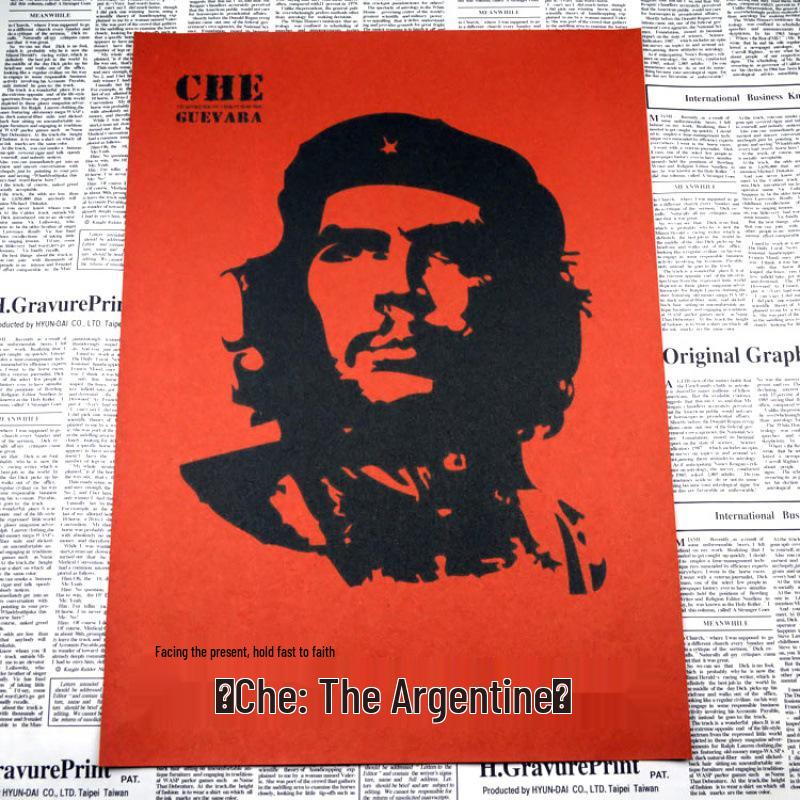 Che Guevara Red Revolution Retro Poster - Large Size for Bar/Cafe Decor