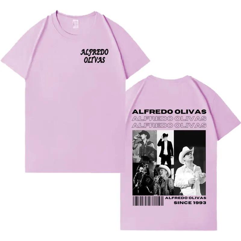 Rappare Alfredo Olivas Hip Hop Album T-shirt Unisex Mode Y2K Casual Vintage T-shirt Bekväm Rund Hals Bomull Humoristisk