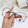 Brýle Anti Blue Light Myopia Pánské Ženy Čtvercové Oversized Dioptrické čočky Zlatá Černá Kovový rám Hotové Brýle