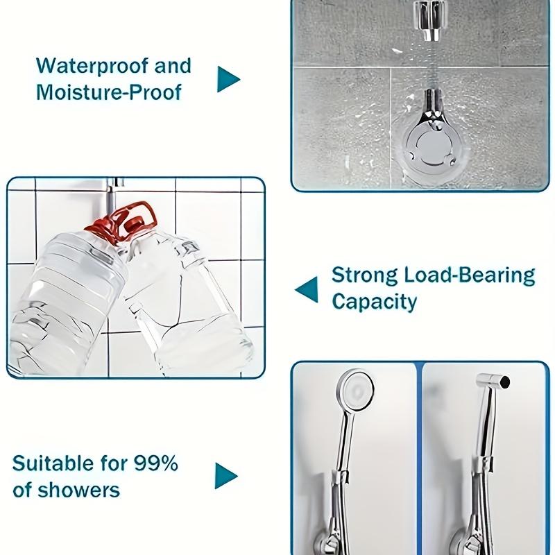 Support de douche à ventouse Support de pommeau de douche réglable Support de pommeau de douche Manuel sans perçage Rotation multi-angles Support de salle de bain