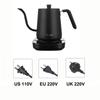 Gooseneck Electric Kettle 800ml Hand Brew Coffee Pot Smart Teapot Temperature Control Pot 1000W Rapid Heating Kettle 110v/220v