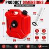 Red "Jerry Can For 5 Liters Pair With Mount" Fit for Royal Enfield Himalayan BS4