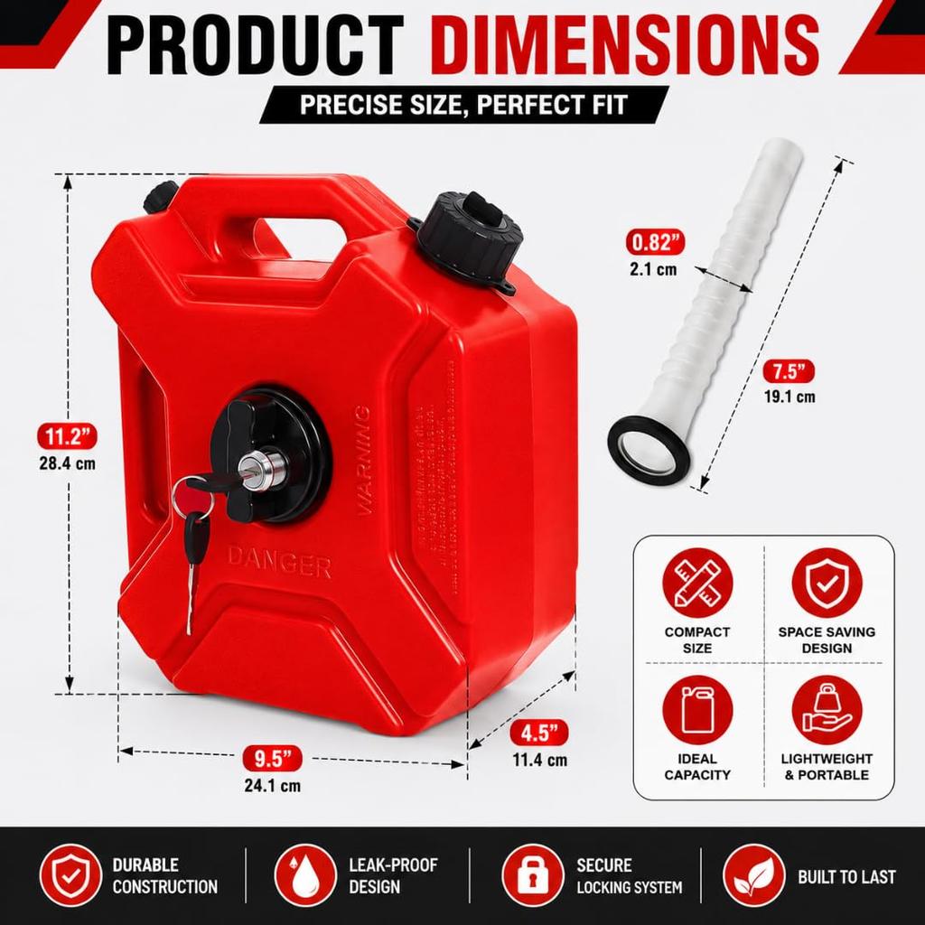 Red "Jerry Can Pair With Fitting" Fit For Royal Enfield Himalayan 411 BS4