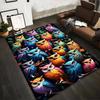Colorful Owl Pattern Carpet with Bright Multicolored Artistic Design Suitable for Use As an Anti-slip for Living Room Bedroom Sofas