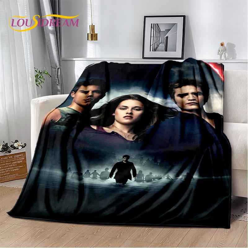 Twilight Saga Serie Edward Bella Film Zachte Deken, Zachte Plaid voor Huis Slaapkamer Bed Bank Picknick Reizen Deksel Kindercadeau