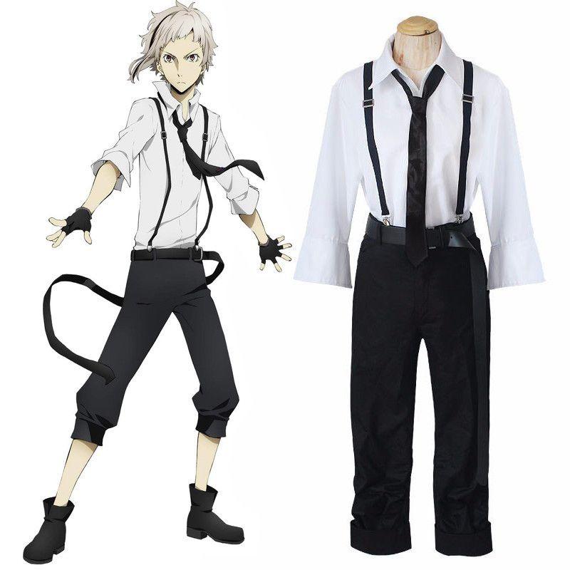 Exquisite Japanese Anime Bungo Stray Dogs Nakajima Atsushi Cosplay Costume Uniform Suit