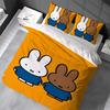 M-Miffy Cute Duvet Cover Set Home Style Bedding Soft Laundry Cotton Bed 3 Piece Set Student Dormitory Gift