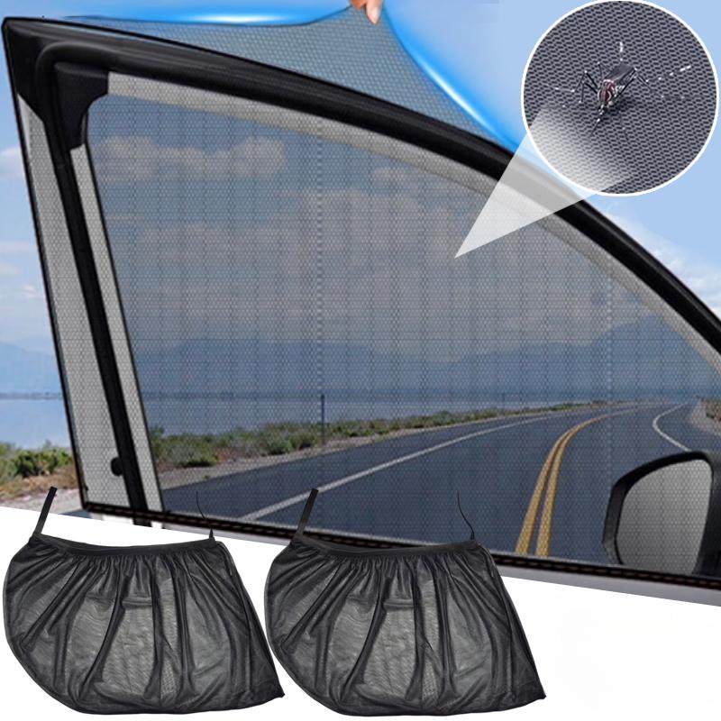 Car Side Window Sunshade, Mosquito Repellent, Mesh Net, for Most Small Cars, Car Window Socks Baby Protection