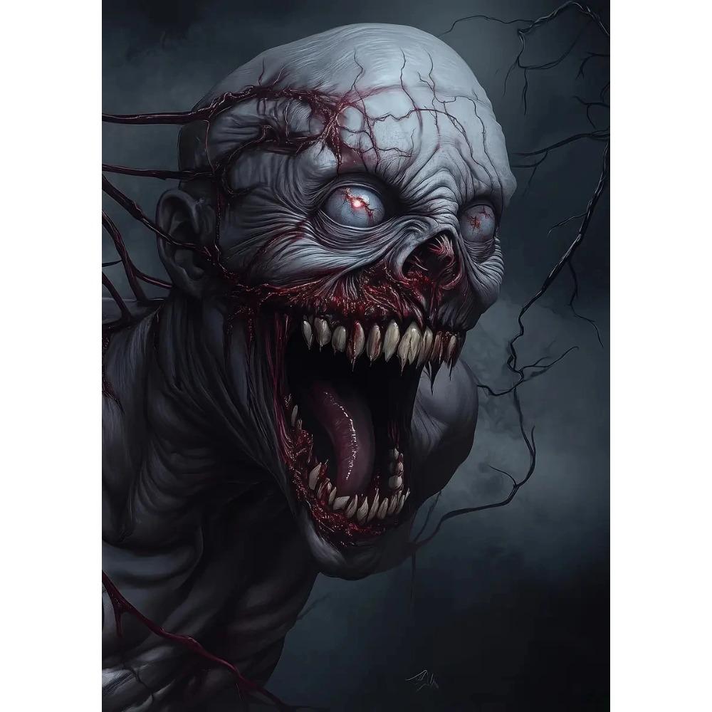 Vintage Skeleton Monster Spooky Posters Thriller Moody Gothic Ghost Prints Canvas Painting Wall Pictures Home Living Room Decor