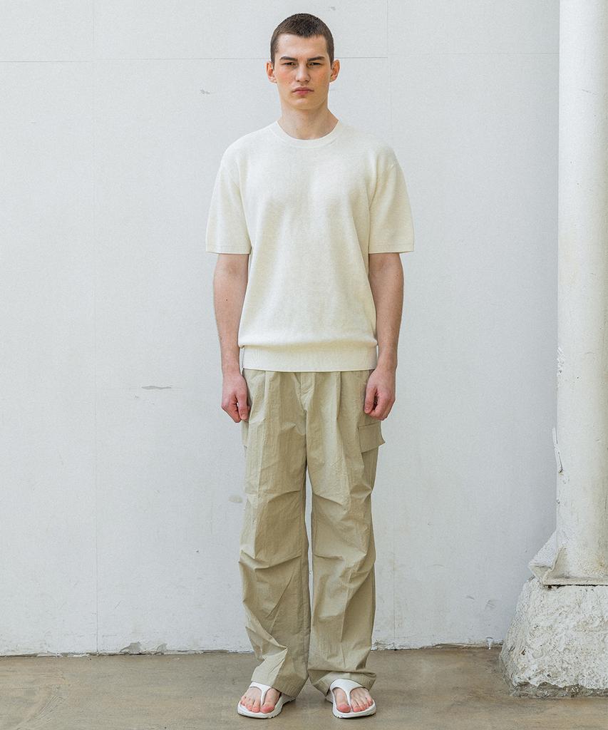 AGENT PEEK Agp Cool Round Half Knit Ivory