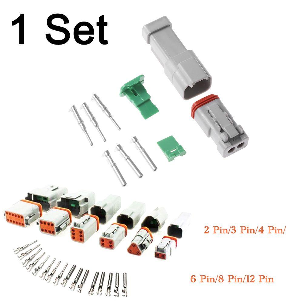 2/ 3/ 4/ 6/ 8/ 12P Seal Kits Male and Female Waterproof Connector Socket Plug Wiring DT06/04