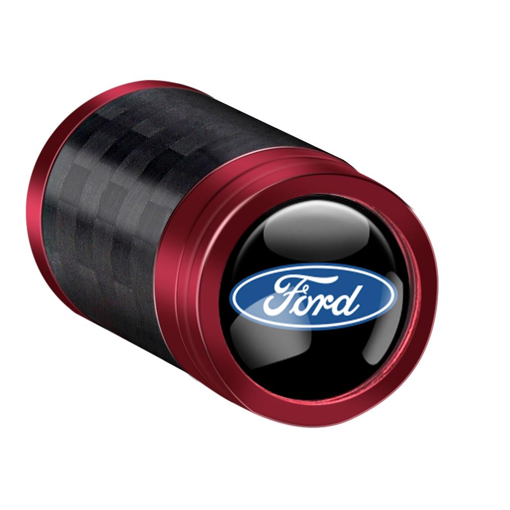 4Pcs Carbon Fiber Car Wheel Tire Valves Cap Dustproof Cover Accessories For Ford Mondeo Fiesta Mk6 Mk4 F150 Ranger Mustang Kuga CVV1