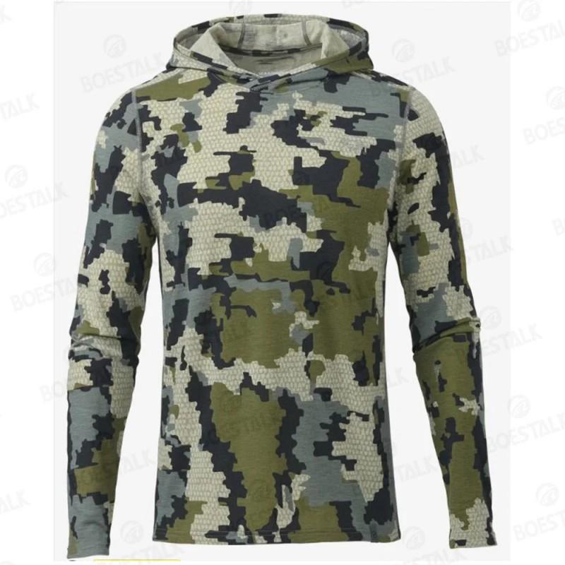 Men's Hoodie Fishing Shirt Camouflage Clothing Camping Hiking Sunscreen Breathable