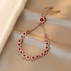 Best Sell Elegant Red Crystal Rose Gold Color Female Bracelet For Women Valentine's Day Gifts