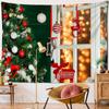 Christmas Cabin Tapestry Wall Hanging Bohemian Holiday Gifts Psychedelic Witchcraft Christmas Tree Living Room Home Decor