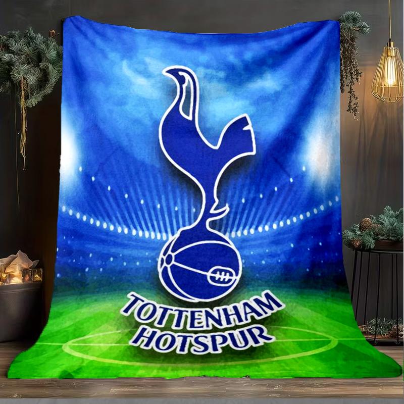 1 pièce Design Tottenham Hotspur F.C Imprimé Couverture Douce en Flanelle Jeté pour Chambre d'Adulte Salon Canapé Camping Voyage Cadeaux pour Fans Cadeaux de Noël