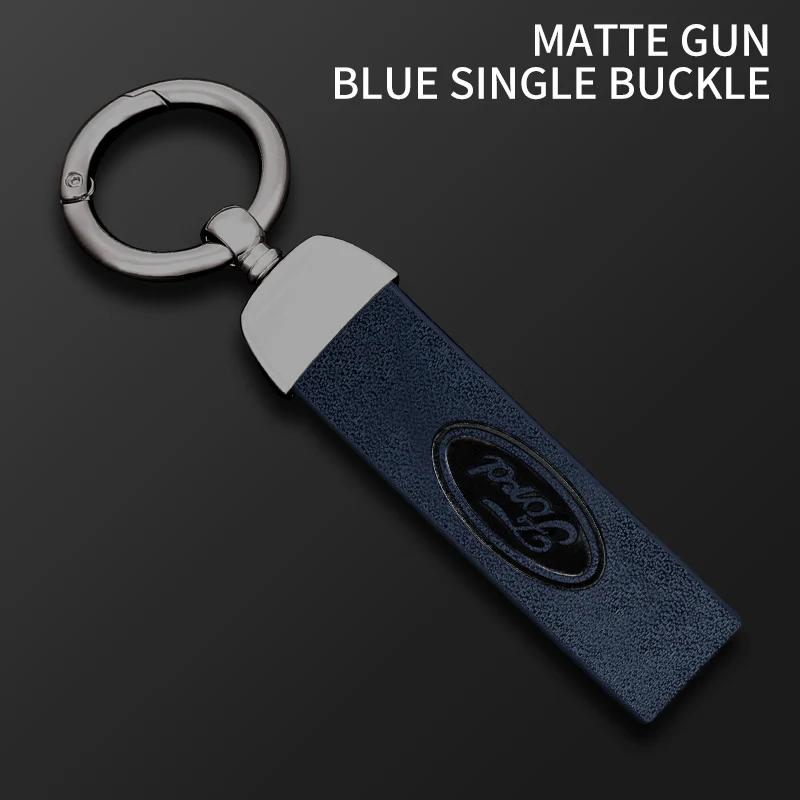 Car Sticker 2026 Ford Car Key Case Cover Leather Shell For Ford Fusion Edge Mustang Explorer Expedition Bronco Ecosport Ranger F