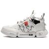 Li Ning Wu Dao 2 Ace Stoßdämpfung Rutschfest Abriebfest Mid-Top Retro Basketballschuhe Damen Sneaker Frost-Weiß ABCS012-2